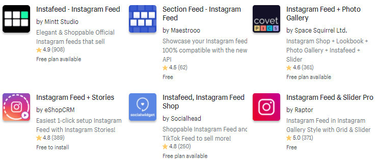 Shopify Instagram Feed Theme Alternative
